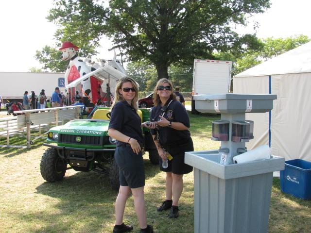 EMT Rachel Burrell and Admin Deanna Mullaney enjoyed the day